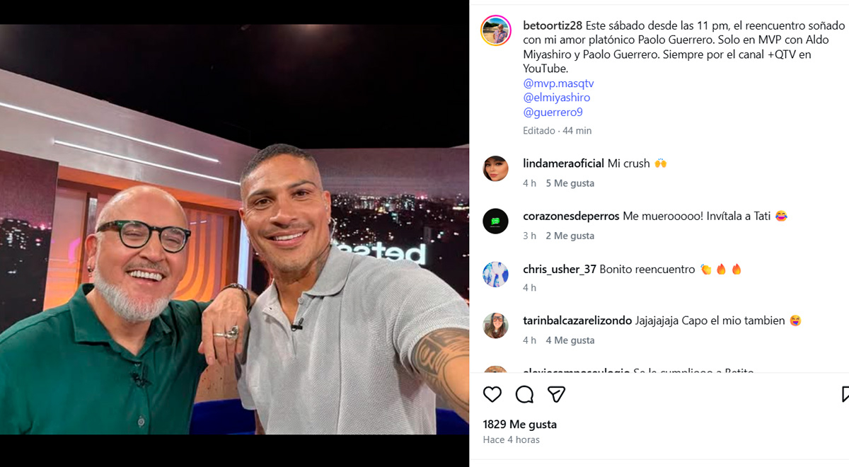 Beto Ortiz se reencontra com Paulo Guerrero e lança mensagem impactante: “Com Meu Amor Platônico”