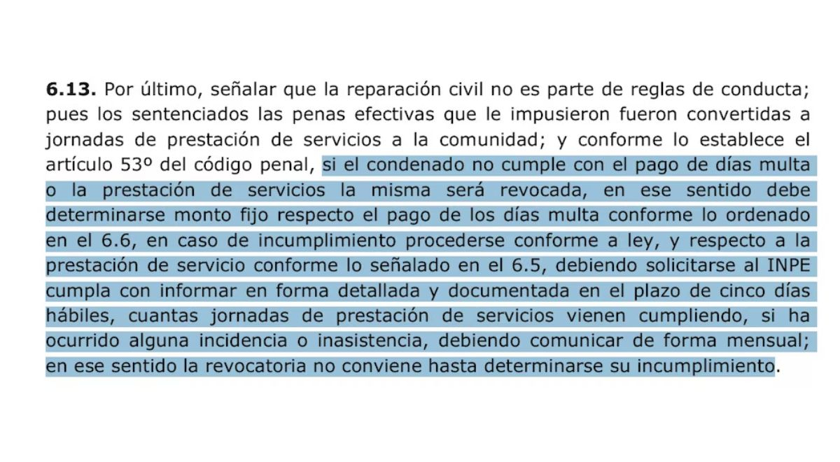 Magali Medina Jefferson Farfan vai pagar 300 mil soles, 100 dias de multa e serviço comunitário ou voltar à prisão: PJ dá fim a ela