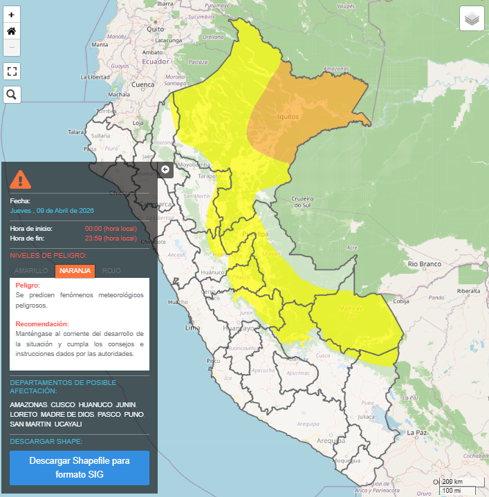 Nos dias 10 e 11 de abril, o Exército anunciou a chegada de um evento climático perigoso: mais de 8 mil cidades em alerta laranja.