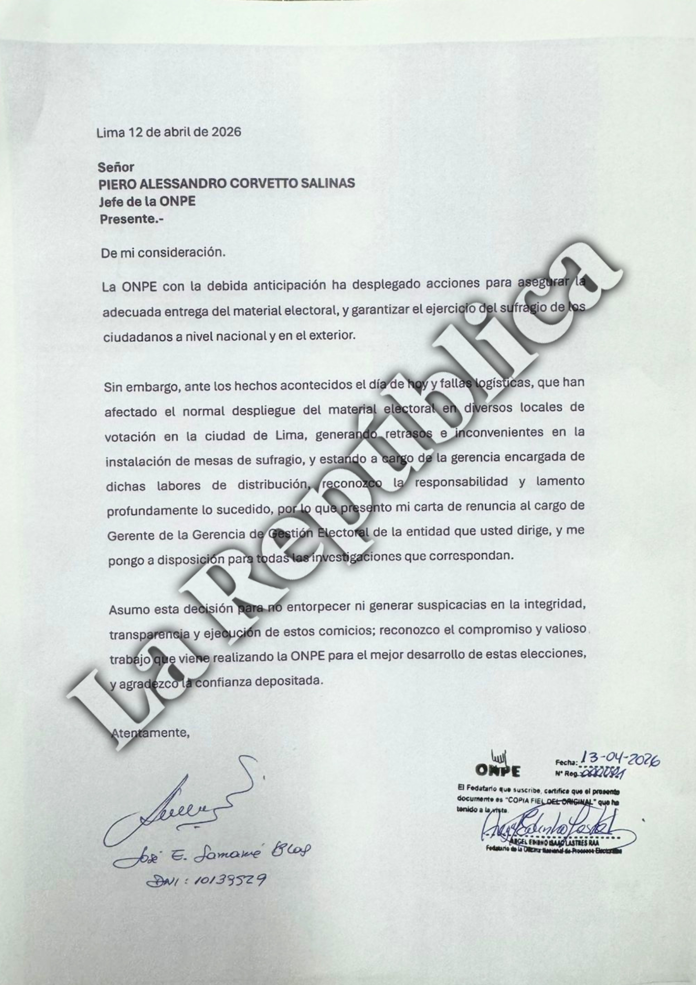 O Ministério Público deteve um funcionário do ONPE: o envolvido já apresentou sua demissão