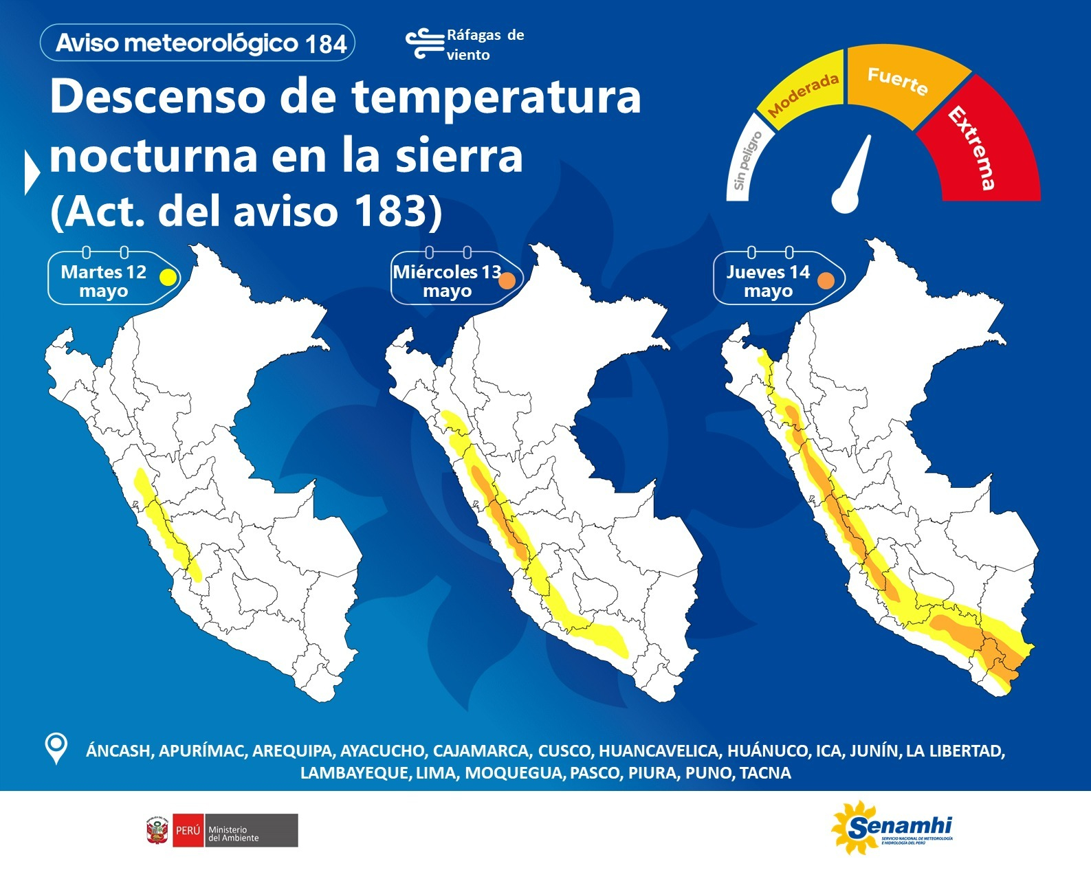 ¿Está tu región incluida? Senamhi alerta sobre un fuerte frío en el corto plazo.  