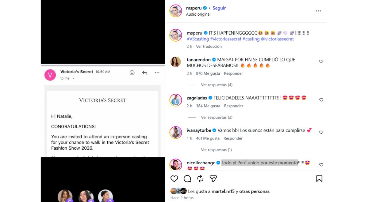 Natalie Vertis révèle qu’elle a remporté l’audition pour devenir “ambassadrice” de Victoria’s Secret aux États-Unis : “Ils m’ont appelé” Natalie Vertis révèle qu’elle a remporté l’audition pour devenir “ambassadrice” de Victoria’s Secret aux États-Unis : “Ils m’ont appelé”