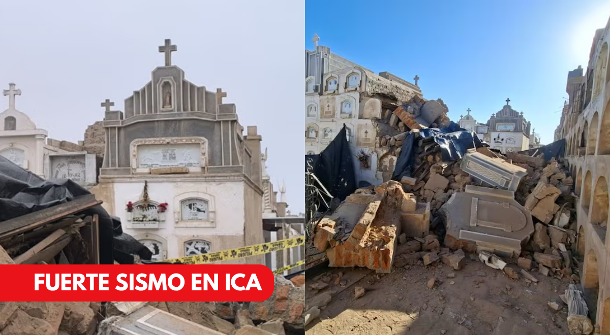 Le séisme de magnitude 6.1 provoque de graves dommages au cimetière historique d’Ica : plus de 20 sites détruits