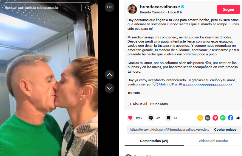 Brenda Carvalho décide d’être honnête sur sa situation avec Julinho : “Des espaces vides laissés par la tristesse”