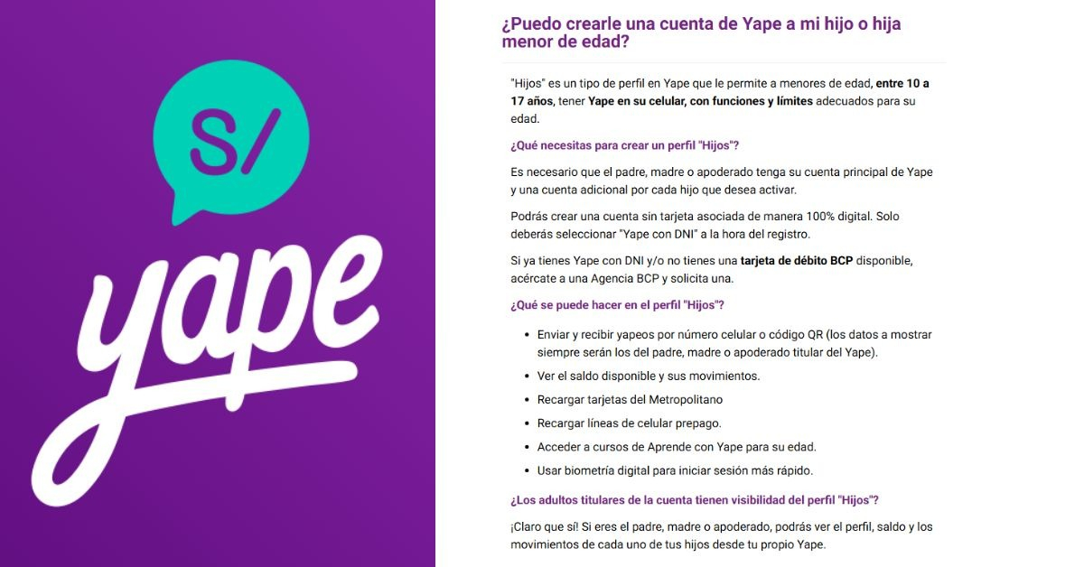 Vos enfants peuvent-ils déjà utiliser Yap ? Découvrez comment fonctionne la nouvelle option pour les mineurs BCP