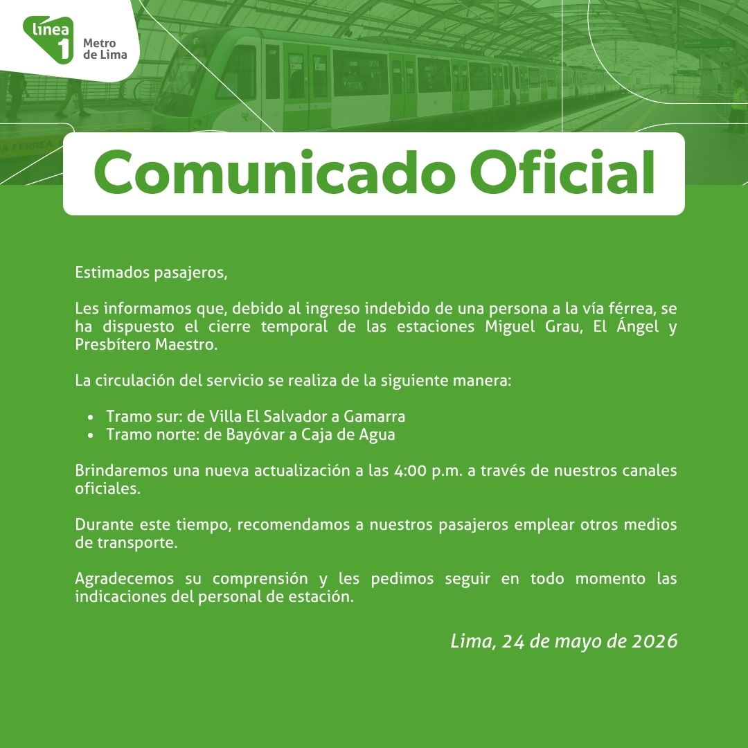 Urgent | La ligne 1 du métro de Lima ferme 3 stations à mesure que les gens entrent dans la voie ferrée : découvrez de quelles stations il s’agit