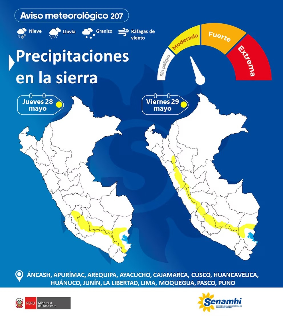 Aviso meteorológico N.° 207 Aviso meteorológico N.° 207