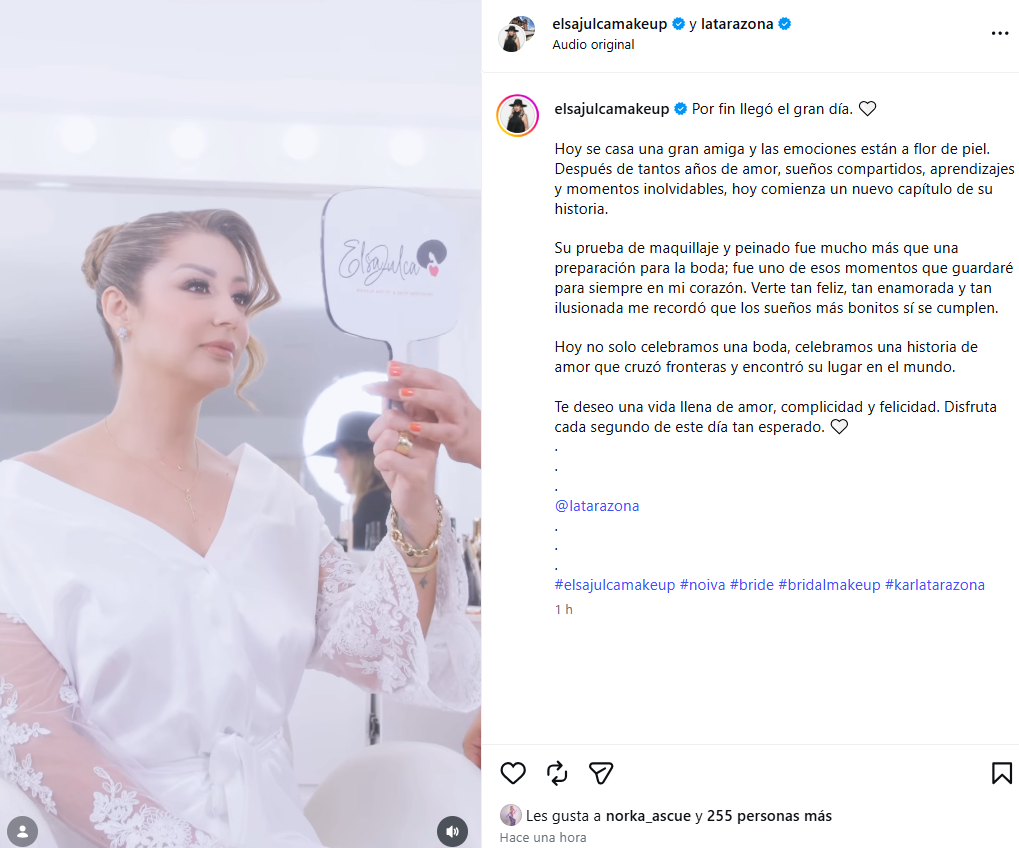 Quelques heures avant le mariage, Carla Tarazona a organisé un « enterrement de vie de jeune fille » impromptu en l'absence de Christian Dominguez.