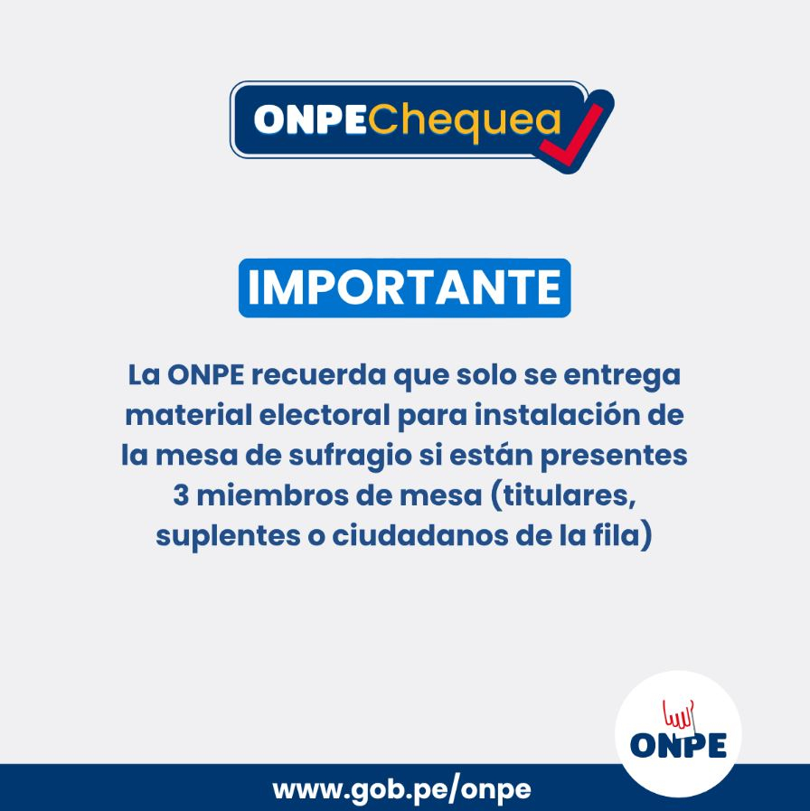 Urgent | Des retards ont été signalés dans la mise en place des bureaux de vote dans ces districts de LIMA