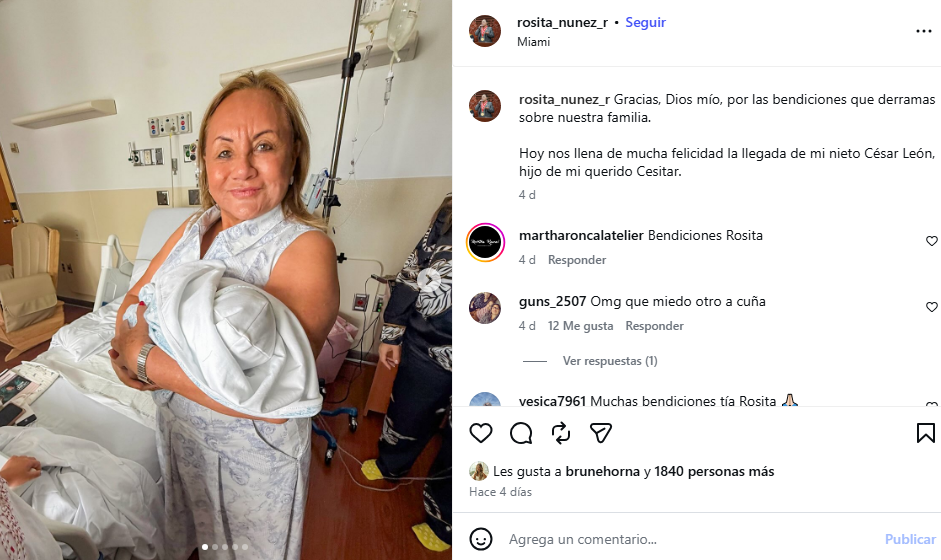 La mère de Richard Acuna est enthousiasmée par le nouveau membre de sa famille : “L’arrivée de mon petit-fils”