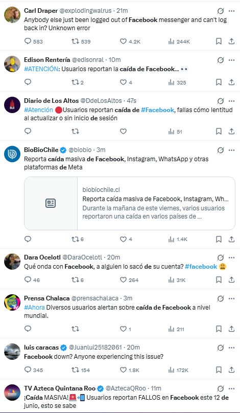 Facebook fait face aujourd’hui à une panne mondiale : les utilisateurs signalent des problèmes de publication sur la plateforme de Mark Zuckerberg