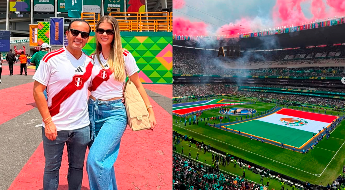 Brunella Horna et Richard Acuna présentent le cadre luxueux du stade Azteca lors de l’ouverture de la Coupe du monde 2026