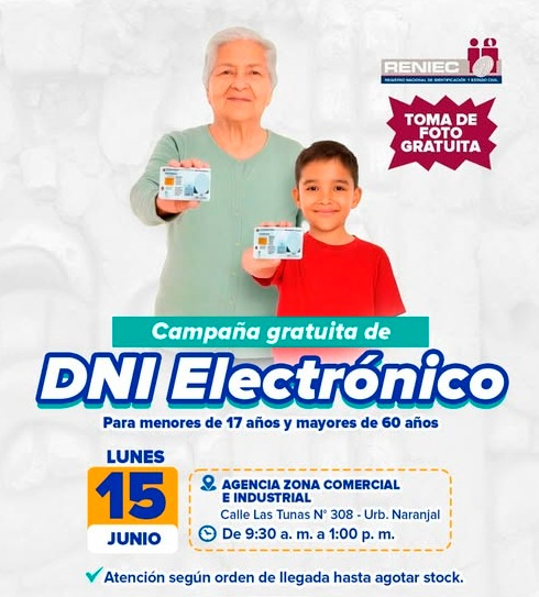 ¿Cúales son los requisitos para obtener el DNI electronico durante el 15 de junio?  