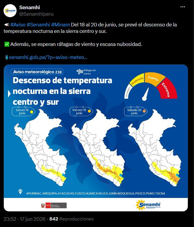 Alerte armée ! Un froid extrême et des températures allant jusqu’à -16°C affecteront les Hautes Terres du Sud : ces zones seront touchées