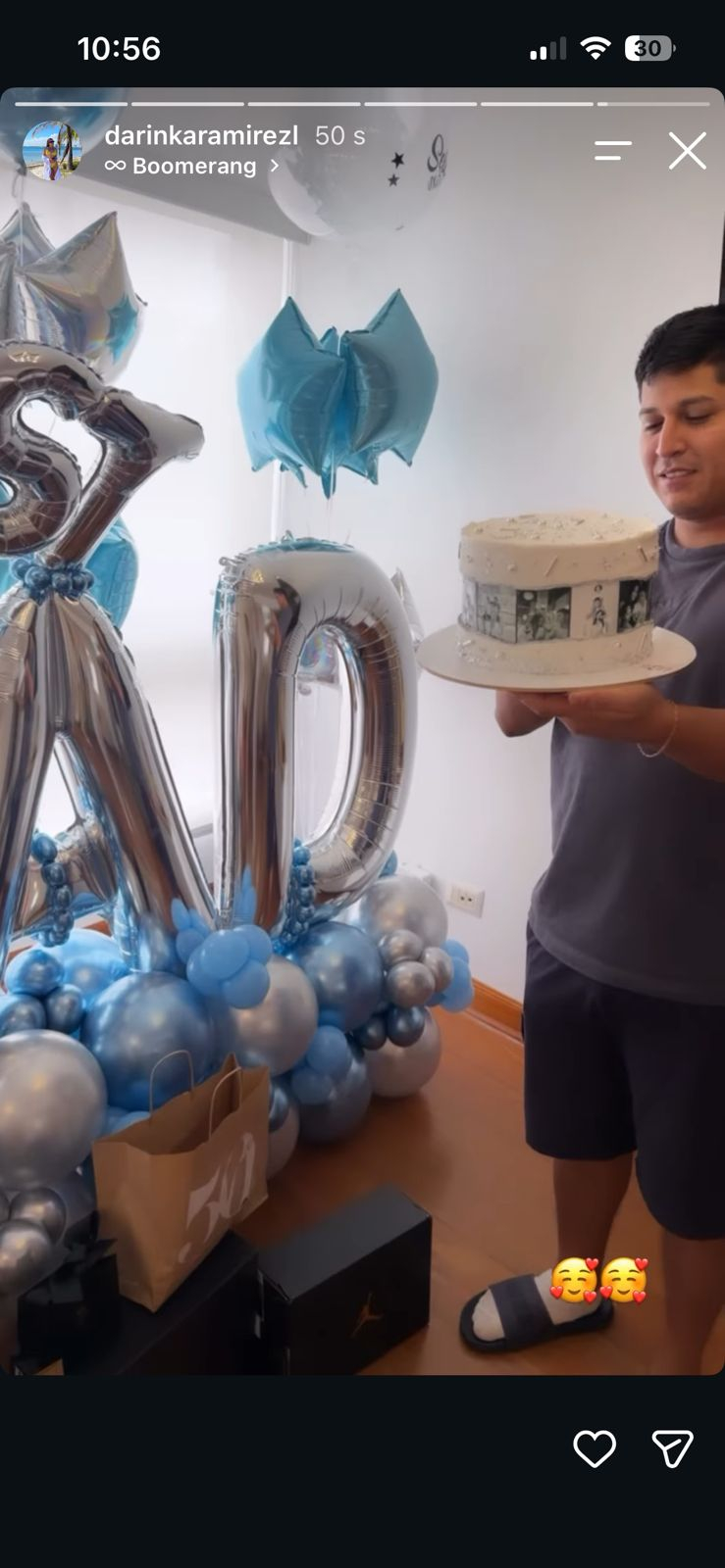 Daringa Ramirez surprend Sebastian Gonzalez pour la fête des pères. Daringa Ramirez surprend Sebastian Gonzalez pour la fête des pères.