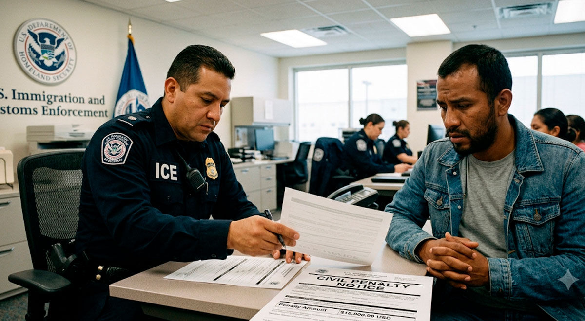 Alerte migratoire | Voici le plan de l’ICE visant à infliger une amende de plus de 17 000 dollars aux étrangers : qui sera concerné ?