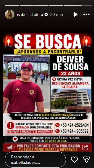 Isabella Ladera demande de l'aide après le tremblement de terre au Venezuela juste après avoir donné naissance à son bébé avec Hugo Garcia