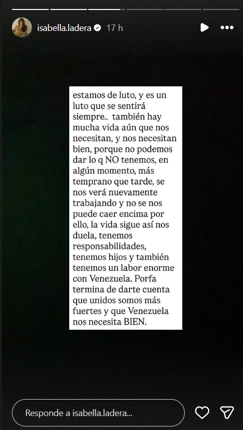 Isabella Ladera annonce de mauvaises nouvelles peu après son accouchement suite au tremblement de terre au Venezuela et à son état dévastateur