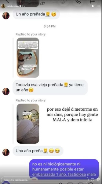 J’en ai tellement marre de la haine ! Isabella Ladera révèle les messages cruels qu’elle reçoit à cause de sa grossesse avec Hugo Garcia : “Il y a des mauvaises personnes”