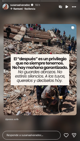Susana Alvarado semble sensible après avoir partagé un message au milieu de la tragédie du Venezuela : “Il n’y a pas de lendemain…”