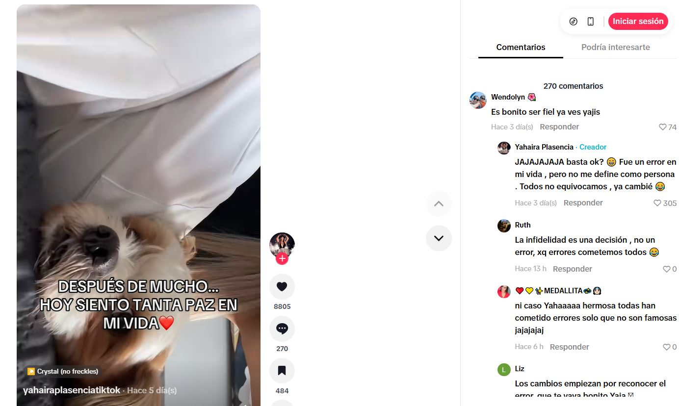 Yahaira Plasencia responde en TikTok Yahaira Plasencia responde en TikTok