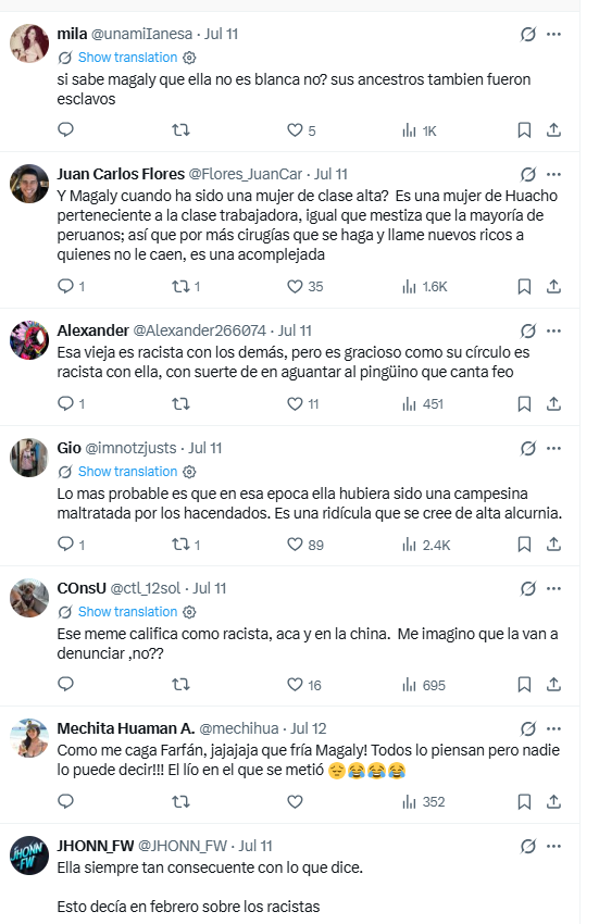Comentarios negativos hacia Magaly Medina  