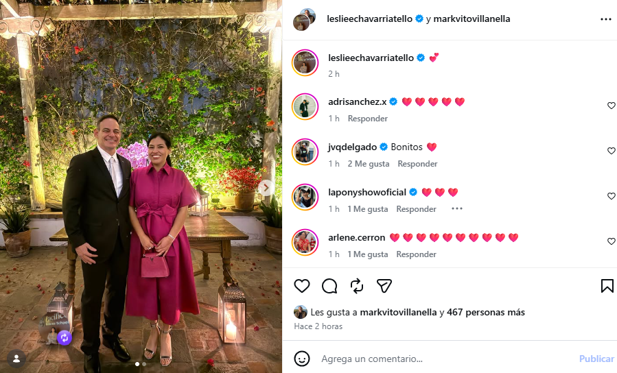 Mark Vito y Leslie Echevarria impactan con publicación previo a la toma de mando de Keiko Fujimori  