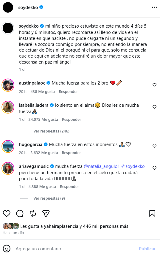 Afectados profundamente por la noticia Afectados profundamente por la noticia