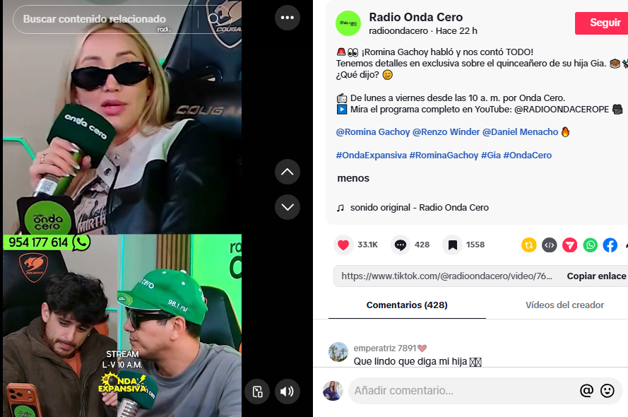 Romina Gachoy sorprende con revelación sobre la fiesta de 15 años. Romina Gachoy sorprende con revelación sobre la fiesta de 15 años.