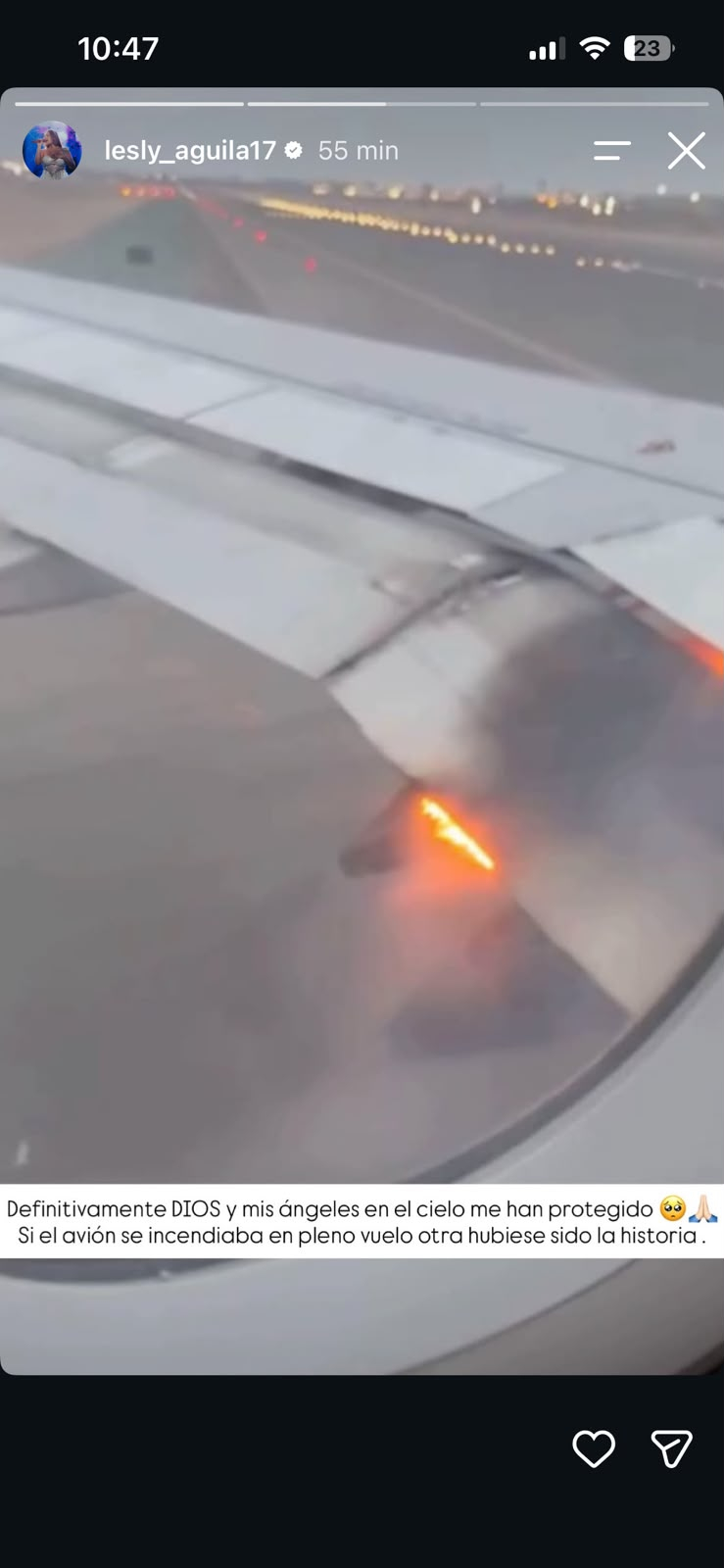 Lesly del Águila habla sobre el incidente en el avión de Corazón Serrano. Lesly del Águila habla sobre el incidente en el avión de Corazón Serrano.