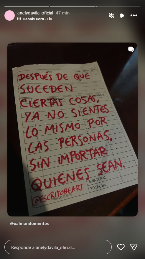 Anely Dávila y su mensaje tras medida de Óscar Custodio Chavesta con su frase.  