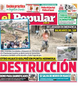 Edición Impresa - El Popular | Lima - Jueves 16 de Marzo del 2023