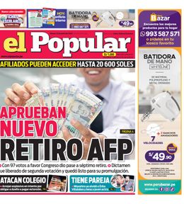 Edición Impresa - El Popular | Lima - Viernes 12 de Abril del 2024