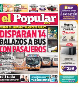 Edición Impresa - El Popular | Lima - Domingo 01 de Setiembre del 2024