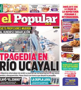 Edición Impresa - El Popular | Lima - Jueves 05 de Setiembre del 2024