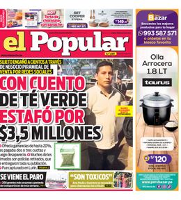 Edición Impresa - El Popular | Lima - Lunes 21 de Octubre del 2024