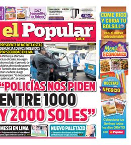 Edición Impresa - El Popular | Lima - Jueves 09 de Enero del 2025