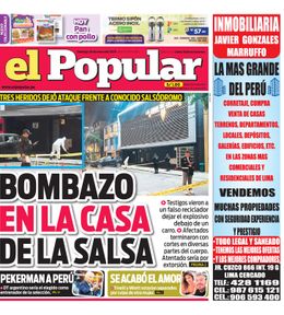 Edición Impresa - El Popular | Lima - Domingo 26 de Enero del 2025