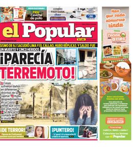 Edición Impresa - El Popular | Lima - Lunes 16 de Junio del 2025