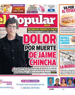 Edición Impresa - El Popular | Lima - Lunes 08 de Setiembre del 2025