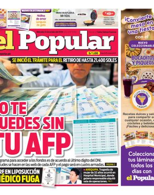 Edición Impresa - El Popular | Sur - Miercoles 22 de Octubre del 2025