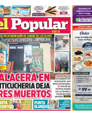 Edición Impresa - El Popular | Norte - Lunes 09 de Febrero del 2026