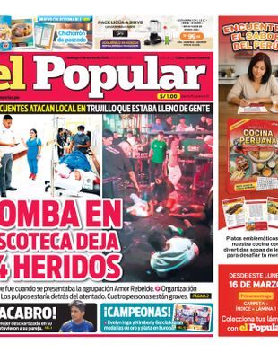 Edición Impresa - El Popular | Sur - Domingo 08 de Marzo del 2026