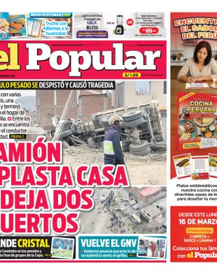 Edición Impresa - El Popular | Sur - Jueves 12 de Marzo del 2026