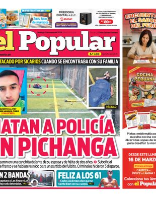 Edición Impresa - El Popular | Sur - Domingo 15 de Marzo del 2026