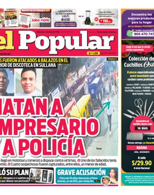 Edición Impresa - El Popular | Norte - Miercoles 01 de Abril del 2026