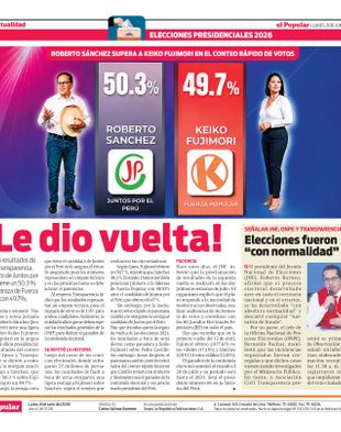 Edición Impresa - El Popular | Norte - Lunes 08 de Junio del 2026