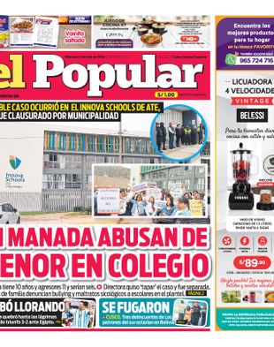 Edición Impresa - El Popular | Sur - Miercoles 08 de Julio del 2026