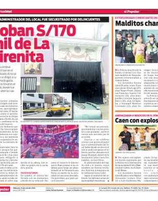 Edición Impresa - El Popular | Norte - Miercoles 15 de Julio del 2026