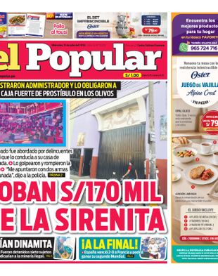 Edición Impresa - El Popular | Sur - Miercoles 15 de Julio del 2026